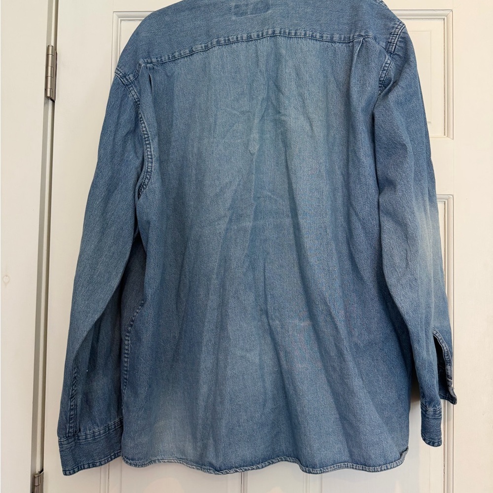 Wrangler Vintage Light Blue Denim Shirt - Picture 3 of 4